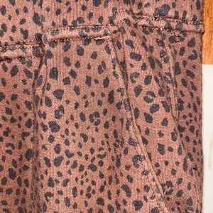 Abercrombie & Fitch Brown Leopard Print Wide Leg Pants